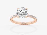 Evelyn-Side Stone Engagement Ring - Lab Grown Diamonds