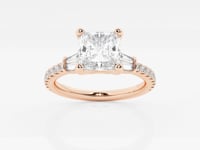 Naomi-Side Stone Engagement Ring - Lab Grown Diamonds