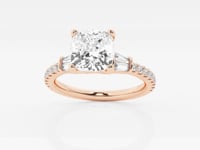 Naomi-Side Stone Engagement Ring - Lab Grown Diamonds
