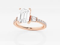 Naomi-Side Stone Engagement Ring - Lab Grown Diamonds