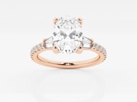 Naomi-Side Stone Engagement Ring - Lab Grown Diamonds