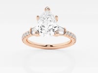 Naomi-Side Stone Engagement Ring - Lab Grown Diamonds