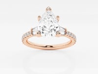 Naomi-Side Stone Engagement Ring - Lab Grown Diamonds