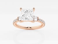 Naomi-Side Stone Engagement Ring - Lab Grown Diamonds