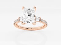 Naomi-Side Stone Engagement Ring - Lab Grown Diamonds