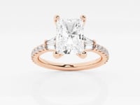 Naomi-Side Stone Engagement Ring - Lab Grown Diamonds