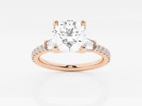 Naomi-Side Stone Engagement Ring - Lab Grown Diamonds