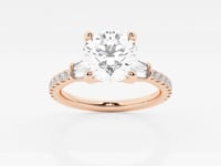 Naomi-Side Stone Engagement Ring - Lab Grown Diamonds