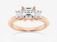 Trinity-Side Stone Engagement Ring - Lab Grown Diamonds