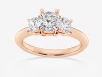 Trinity-Side Stone Engagement Ring - Lab Grown Diamonds