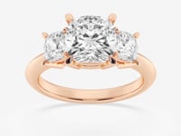 Trinity-Side Stone Engagement Ring - Lab Grown Diamonds