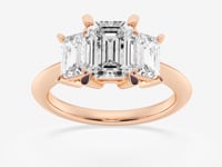 Trinity-Side Stone Engagement Ring - Lab Grown Diamonds