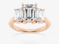 Trinity-Side Stone Engagement Ring - Lab Grown Diamonds