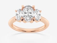 Trinity-Side Stone Engagement Ring - Lab Grown Diamonds