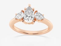 Trinity-Side Stone Engagement Ring - Lab Grown Diamonds