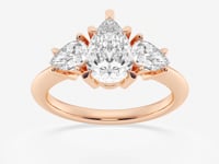 Trinity-Side Stone Engagement Ring - Lab Grown Diamonds