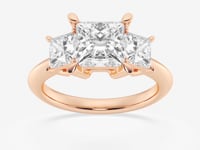 Trinity-Side Stone Engagement Ring - Lab Grown Diamonds