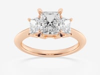 Trinity-Side Stone Engagement Ring - Lab Grown Diamonds
