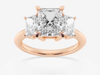 Trinity-Side Stone Engagement Ring - Lab Grown Diamonds