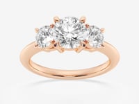 Trinity-Side Stone Engagement Ring - Lab Grown Diamonds