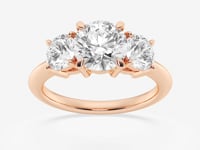 Trinity-Side Stone Engagement Ring - Lab Grown Diamonds