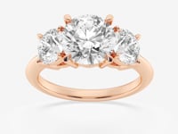Trinity-Side Stone Engagement Ring - Lab Grown Diamonds