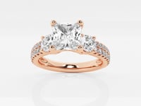 Vivienne-Three Stone Engagement Ring - Lab Grown Diamonds