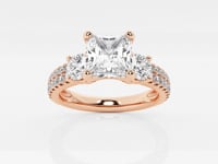 Vivienne-Three Stone Engagement Ring - Lab Grown Diamonds