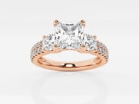Vivienne-Three Stone Engagement Ring - Lab Grown Diamonds