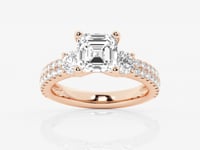 Vivienne-Three Stone Engagement Ring - Lab Grown Diamonds