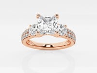 Vivienne-Three Stone Engagement Ring - Lab Grown Diamonds