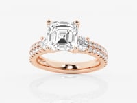 Vivienne-Three Stone Engagement Ring - Lab Grown Diamonds