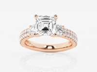 Vivienne-Three Stone Engagement Ring - Lab Grown Diamonds