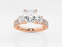 Vivienne-Three Stone Engagement Ring - Lab Grown Diamonds