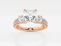 Vivienne-Three Stone Engagement Ring - Lab Grown Diamonds