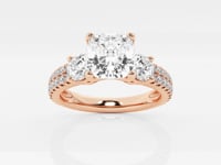 Vivienne-Three Stone Engagement Ring - Lab Grown Diamonds
