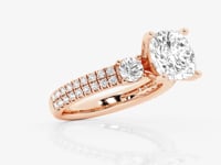 Vivienne-Three Stone Engagement Ring - Lab Grown Diamonds
