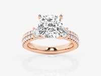 Vivienne-Three Stone Engagement Ring - Lab Grown Diamonds