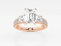 Vivienne-Three Stone Engagement Ring - Lab Grown Diamonds