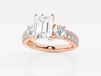 Vivienne-Three Stone Engagement Ring - Lab Grown Diamonds