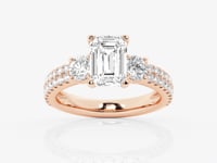 Vivienne-Three Stone Engagement Ring - Lab Grown Diamonds