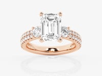 Vivienne-Three Stone Engagement Ring - Lab Grown Diamonds