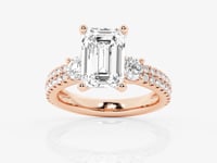 Vivienne-Three Stone Engagement Ring - Lab Grown Diamonds