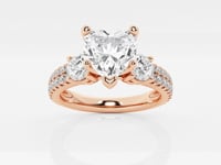 Vivienne-Three Stone Engagement Ring - Lab Grown Diamonds