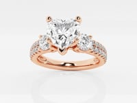 Vivienne-Three Stone Engagement Ring - Lab Grown Diamonds