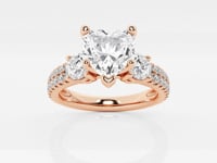 Vivienne-Three Stone Engagement Ring - Lab Grown Diamonds