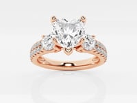 Vivienne-Three Stone Engagement Ring - Lab Grown Diamonds