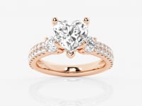 Vivienne-Three Stone Engagement Ring - Lab Grown Diamonds