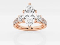 Vivienne-Three Stone Engagement Ring - Lab Grown Diamonds