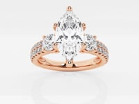 Vivienne-Three Stone Engagement Ring - Lab Grown Diamonds